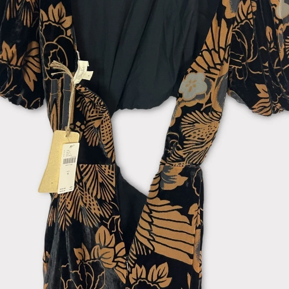 Anthropologie Let Me Be Burnout Velvet Cutout Maxi Dress NWT - Picture 9 of 12